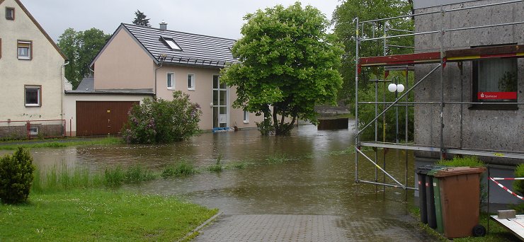 Einsatz bei Hochwasser